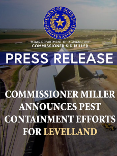 Commissioner Miller announces pest containment efforts for Levelland